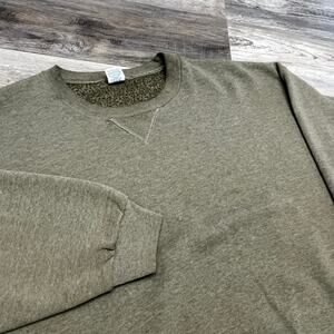 Vintage 90s Y2K Russell‎ Athletic Heather Muted Brown Mens 2XL Blank Sweatshirt